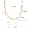 Imagen de 1 Unidad Enchapado al Vacío Elegante Romántico 18K Oro Real Chapado Acero Inoxidable 304 & Perla Natural. Collar de Cuentas Para Mujeres 38cm longitud