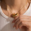 Image de Collier à Pendentif Chaîne Maille Serpent Simple en 304 Acier Inoxydable Placage Sous Vide Écologique À la Mode Plaqué Or Véritable 18K Pois Pour Femmes Fête 39cm long, 1 Pièce