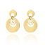 Immagine di Placcatura Sottovuoto Ecologica Elegante Retrò 18K Vero Oro Placcato 304 Acciaio Inossidabile Spirale Anello Orecchino Per Donne Festa 3.3cm x 2.5cm, 1 Paio
