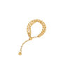 Picture of 1 Piece Eco-friendly Vacuum Plating Simple & Casual Ins Style 18K Real Gold Plated 304 Stainless Steel Adjustable Beaded Adjustable Slider/ Slide Rings For Women Party 15.7mm-20.6mm Dia.