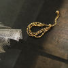Picture of 1 Piece Eco-friendly Vacuum Plating Simple & Casual Ins Style 18K Real Gold Plated 304 Stainless Steel Adjustable Beaded Adjustable Slider/ Slide Rings For Women Party 15.7mm-20.6mm Dia.