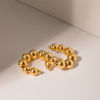Picture of 1 Pair Eco-friendly Vacuum Plating Stylish Ins Style 18K Real Gold Plated 304 Stainless Steel Ball Non Piercing Clip-on Earrings For Women Party 2cm x 1.9cm