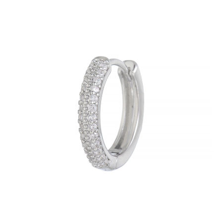 Picture of Eco-friendly Vacuum Plating Exquisite Simple Multicolor Copper & Cubic Zirconia Circle Ring Micro Pave Hoop Earrings For Women Coming-of-age Gift