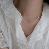 Picture of 1 Piece Eco-friendly Vacuum Plating Stylish Retro 18K Real Gold Plated 304 Stainless Steel Link Cable Chain Tassel Star Pendant Necklace For Women Party 41cm(16 1/8") long