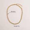 Picture of 1 Piece Vacuum Plating Natural Pastoral Boho Chic Bohemia 18K Gold Plated 304 Stainless Steel Flower Chain Necklace Sun Enamel Choker Necklace For Women Party 35cm(13 6/8") long