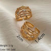 Picture of 1 Piece Stylish Simple 18K Real Gold Plated Brass Rings For Women 17.3mm(US Size 7)