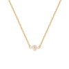 Picture of 1 Piece Eco-friendly PVD Vacuum Plating Dainty Stylish Gold Plated Peachy Beige 304 Stainless Steel & Natural Pearl Link Cable Chain Baroque Pendant Charm Necklace For Women Gift 47cm(18.5") + 5cm(2") long