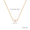 Picture of 1 Piece Eco-friendly PVD Vacuum Plating Dainty Stylish Gold Plated Peachy Beige 304 Stainless Steel & Natural Pearl Link Cable Chain Baroque Pendant Charm Necklace For Women Gift 47cm(18.5") + 5cm(2") long