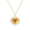 Picture of 1 Piece Eco-friendly PVD Vacuum Plating Bohemia Boho Religious 18K Real Gold Plated 304 Stainless Steel Link Cable Chain Ex Voto Heart Pendant Charm Necklace Unisex Gift 45cm(17.7") + 5cm(2") long