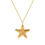 Picture of 1 Piece Eco-friendly PVD Vacuum Plating Stylish Ocean Jewelry 18K Real Gold Plated 304 Stainless Steel Link Cable Chain Star Fish Spiral Pendant Charm Necklace Unisex Gift 45cm(17.7") + 5cm(2") long
