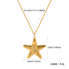 Picture of 1 Piece Eco-friendly PVD Vacuum Plating Stylish Ocean Jewelry 18K Real Gold Plated 304 Stainless Steel Link Cable Chain Star Fish Spiral Pendant Charm Necklace Unisex Gift 45cm(17.7") + 5cm(2") long
