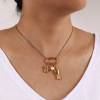 Picture of 1 Piece Eco-friendly Vacuum Plating Exquisite Ocean Jewelry Gold Plated Peachy Beige 304 Stainless Steel & Natural Pearl Link Cable Chain Tortoise Animal Fish Can Open Pendant Charm Necklace For Women Gift 48cm(18.9") + 5cm(2") long