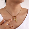 Picture of 1 Piece Eco-friendly Vacuum Plating Exquisite Ocean Jewelry Gold Plated Peachy Beige 304 Stainless Steel & Natural Pearl Link Cable Chain Tortoise Animal Fish Can Open Pendant Charm Necklace For Women Gift 48cm(18.9") + 5cm(2") long