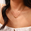 Picture of 1 Piece Eco-friendly PVD Vacuum Plating Stylish Simple 18K Real Gold Plated 304 Stainless Steel Link Cable Chain Oval Hollow Pendant Charm Necklace Unisex Gift 42cm(16.5") + 8cm(3.1") long
