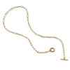 Picture of 1 Piece Eco-friendly PVD Vacuum Plating Minimalist 18K Real Gold Plated 304 Stainless Steel Paperclip Link Chain With Toggle Clasp Necklace Unisex Gift 45cm(17.7") long