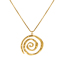 Picture of 18K Real Gold Plated Box Chain Spiral Pendant Charm Necklace, 304 Stainless Steel 45cm(17.7") + 5cm(2"), For Women, Hollow, Minimalist Stylish Gift, Eco-friendly PVD Vacuum Plating, 1 Piece
