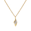 Picture of 18K Real Gold Plated Link Cable Chain Conch/ Sea Snail Pendant Charm Necklace, 304 Stainless Steel 45cm(17.7") + 5cm(2"), For Women, Clear Cubic Zirconia Stylish Exquisite Gift, Eco-friendly PVD Vacuum Plating, 1 Piece