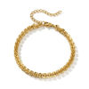 Picture of 1 Piece Eco-friendly PVD Vacuum Plating Minimalist Exquisite 18K Real Gold Plated 304 Stainless Steel Textured Chain Bracelets Unisex Gift 17cm(6.7") long
