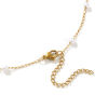 Picture of 1 Piece 18K Real Gold Plated Beaded Chain Necklace, 304 Stainless Steel & Acrylic 45cm(17.7") + 5cm(2"), Chain Size: 1.4mm, For Women, White Acrylic Imitation Pearl, Minimalist Exquisite Gift, Eco-friendly