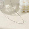 Изображение 2 ШТ Серебряный Тон Снаряженные Цепи Ожерелья, 304 Нержавеющая Сталь 45см + 5см, Размер цепи: 1мм, Для женщин, Минималистский Изысканный подарок, Экологичный
