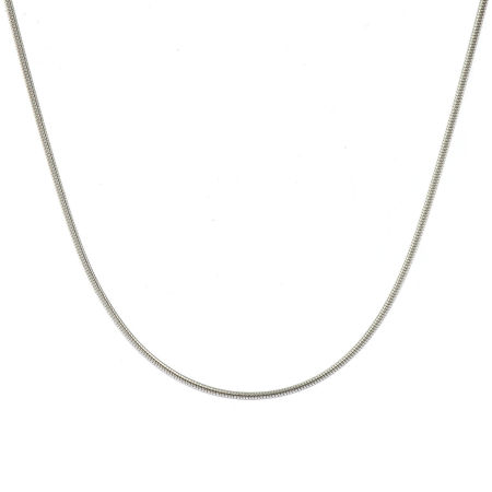 Picture of Wholesale Snake Chain Collar Neck Ring Necklace, Silver Tone 304 Stainless Steel, Unisex Eco-friendly Exquisite Minimalist Gift Jewelry For Retailer, 40cm(15.7") + 5cm(2") long, Chain Size: 1.5mm, 1 Piece