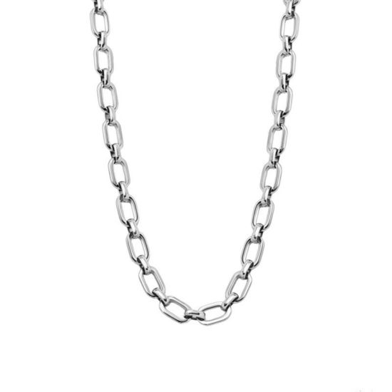 Immagine di Collana All'Ingrosso, Catena a Cavo Tono Argento 304 Acciaio Inossidabile, Donne PVD Ecologica Semplice Elegante Regalo Gioielli Per Rivenditore, 50cm Lunghezza, 1 Pz