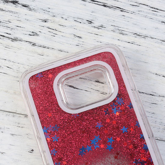 Picture of Glitter Bling Liquid Sand Star Quicksand Clear Hard Case For Samsung Galaxy S7