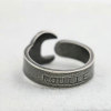 Imagen de Titanio Acero Ajustable Anillos Plata Antigua Llave inglesa 18.3mm (US Size 8.25), 1 Unidad