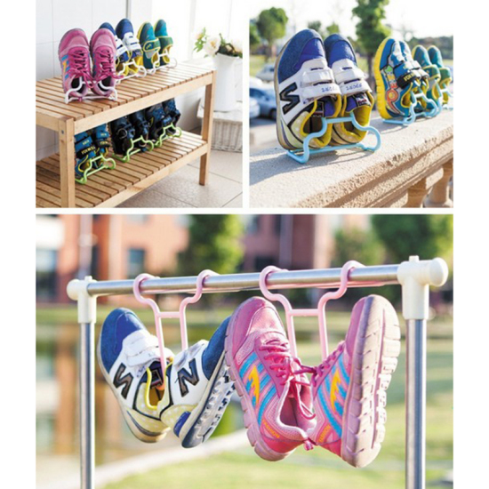 Removable Shoe Holder Stand Space-saving Home Hanging Shoes Rack Storage Organizer の画像