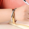 Picture of Stainless Steel Bracelets Gold Plated & Silver Tone Rose Gold Round 24cm(9 4/8") long, 1 Set ( 3 PCs/Set)
