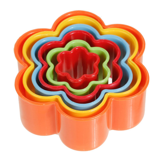 Изображение Plastic Baking Tools Cookie Cake Mold Flower At Random Mixed 9.6cm x8.6cm(3 6/8" x3 3/8") - 3.2cm x3cm(1 2/8" x1 1/8"), 1 Set(6 PCs/Set)