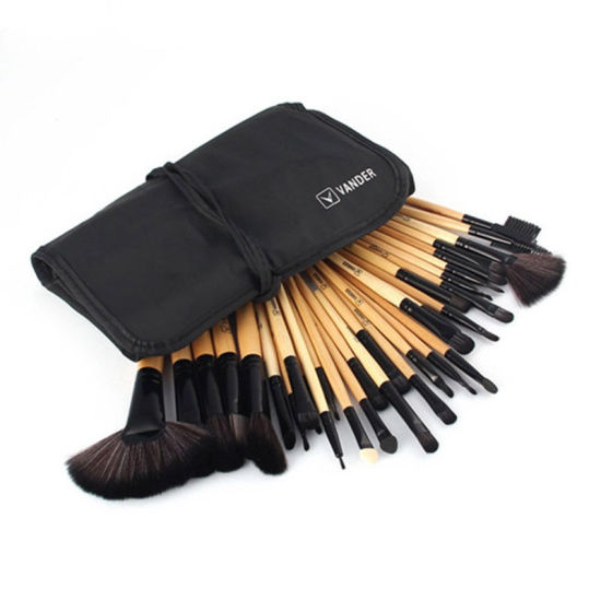 Picture of Makeup Brush Black 24cm x 15.5cm, 1 Set ( 32 PCs/Set)