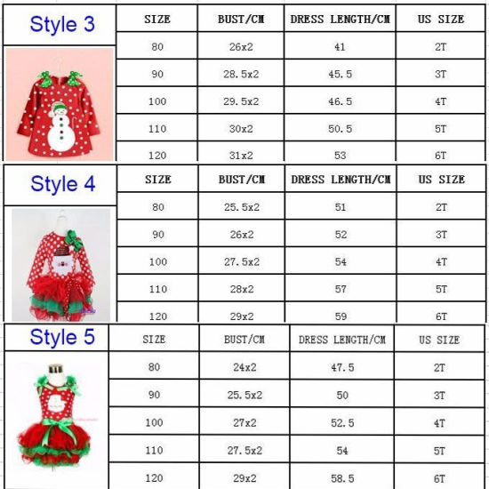 Изображение 1 Piece Cotton Children Kids Dress Christmas Snowman Bowknot Red 80cm