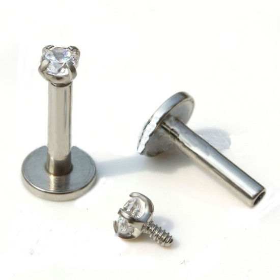 Image de Boucles d'Oreilles Puces en Acier Inoxydable Doré Rond à Strass Transparent 11mm x 3mm , Epaisseur de Fil: 1.4mm, 1 Pièce