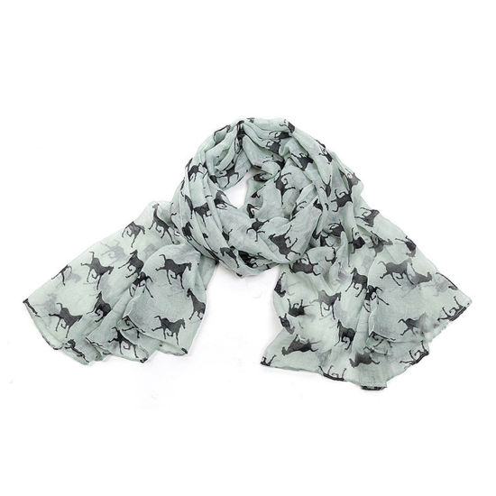 Picture of Women Fashion Spring Scarf Animal Print Infinity Ring Wraps