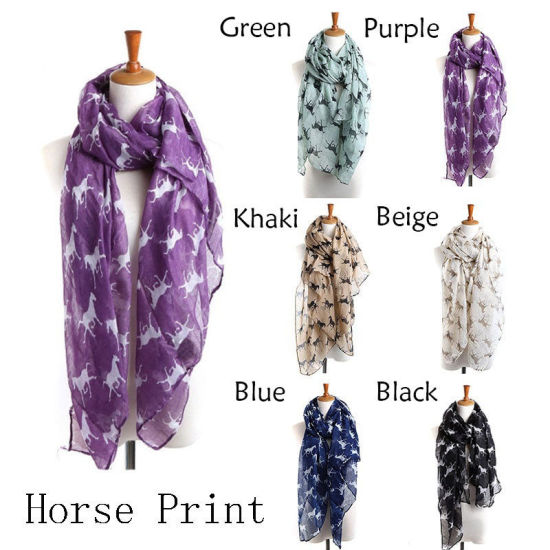 Picture of Women Fashion Spring Scarf Animal Print Infinity Ring Wraps