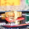 Imagen de Titanio Acero Ajustable Anillos Chapado en Oro Llave inglesa 18.3mm (US Size 8.25), 1 Unidad