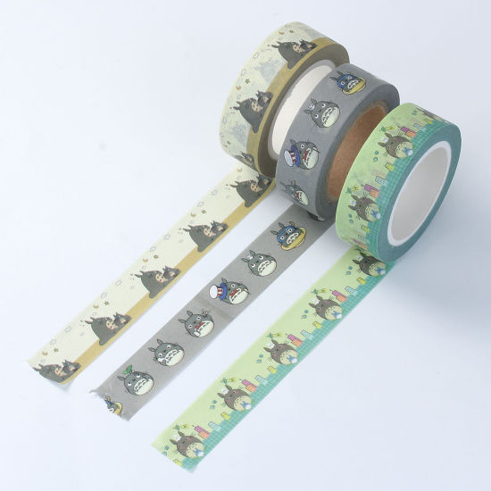 Picture of 1 Piece (Approx 10 M/Piece) Paper Adhesive Tape Green Spacecraft 15mm