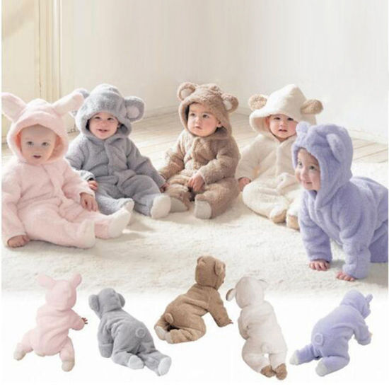 Picture of Cotton Cute Baby Infant Romper Jumpsuit Bear Animal White For 12M-18M Babay 1 Piece