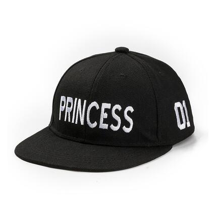 Изображение PRINCE PRINCESS King Queen Embroidery Snapback Hat Acrylic Boys Girls Baseball Cap Children Gifts Kids Hip-hop Caps