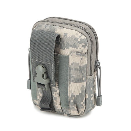Gray - Oxford Fabric Camouflage Rectangle Oxford Belt Bag 17.5cm x11.5cm(6 7/8" x4 4/8"), 1 Piece