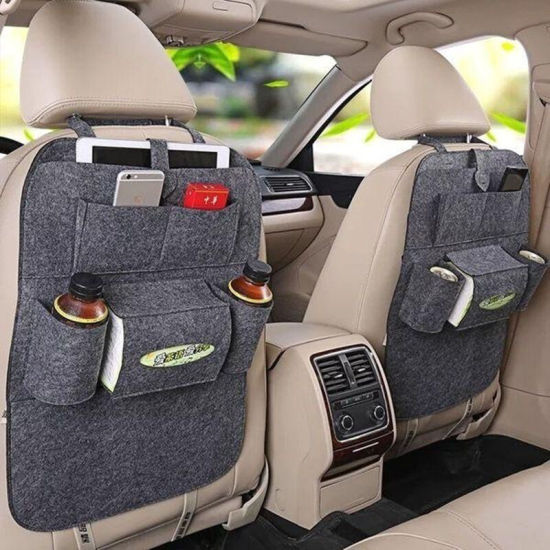 Picture of Nonwovens Car Back Seat Storage Hanging Bag Creamy-White 55cm x 40cm, 1 Piece
