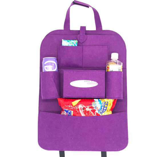 Изображение Nonwovens Car Back Seat Storage Hanging Bag Purple 55cm x 40cm, 1 Piece