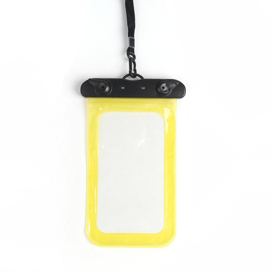 Picture of PVC Waterproof Underwater Phone Pouch Bag Case Yellow Rectangle 20.7cm(8 1/8") x 12.5cm(4 7/8"), 1 Piece