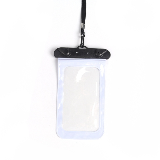 Picture of PVC Waterproof Underwater Phone Pouch Bag Case White Rectangle 20.7cm(8 1/8") x 12.5cm(4 7/8"), 1 Piece