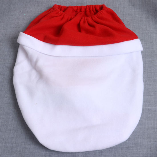 Picture of Nonwovens Toilet Seat Cover Christmas Santa Claus White & Red 43cm(16 7/8") x 33cm(13"), 1 Piece