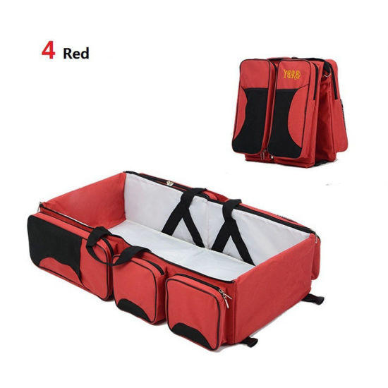 Picture of Coffee - Foldable Crib Bag Portable Mommy Bag 36cm x36cm(14 1/8" x14 1/8"), 1 Set