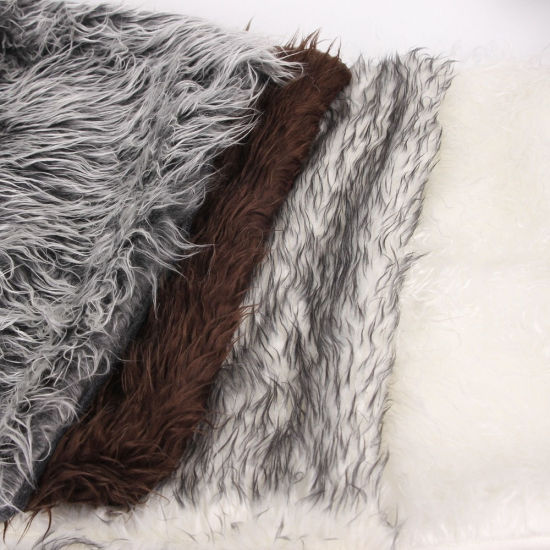 Picture of Plush Faux Fur Pillow Cases Square Dark Gray 45cm(17 6/8") x 45cm(17 6/8") , 1 Piece