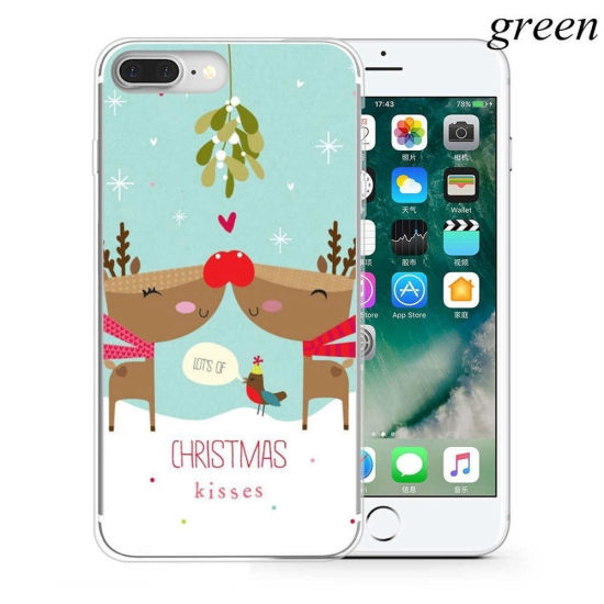 Image de TPU Casques de Téléphone Portable Pour iPhone 6S Vert Menthe Père Noël 14cm x 6.8cm, 1 Pièce