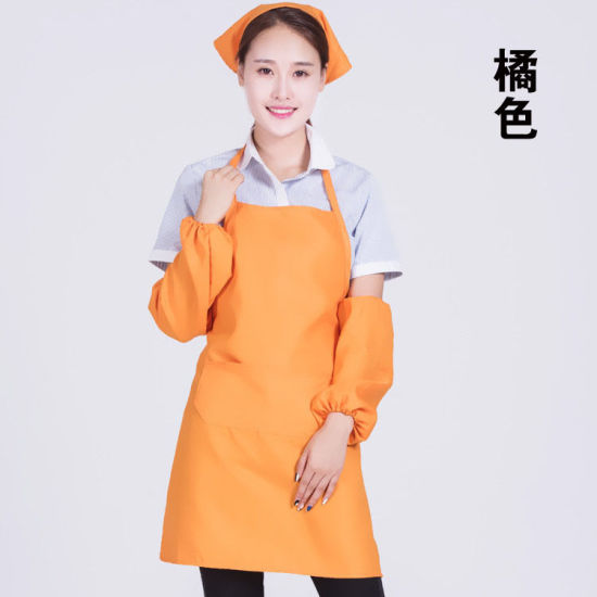 Picture of 60*70cm Unisex Solid Bar Cafe Kitchen Cooking Apron Household Waterproof Sleeveless